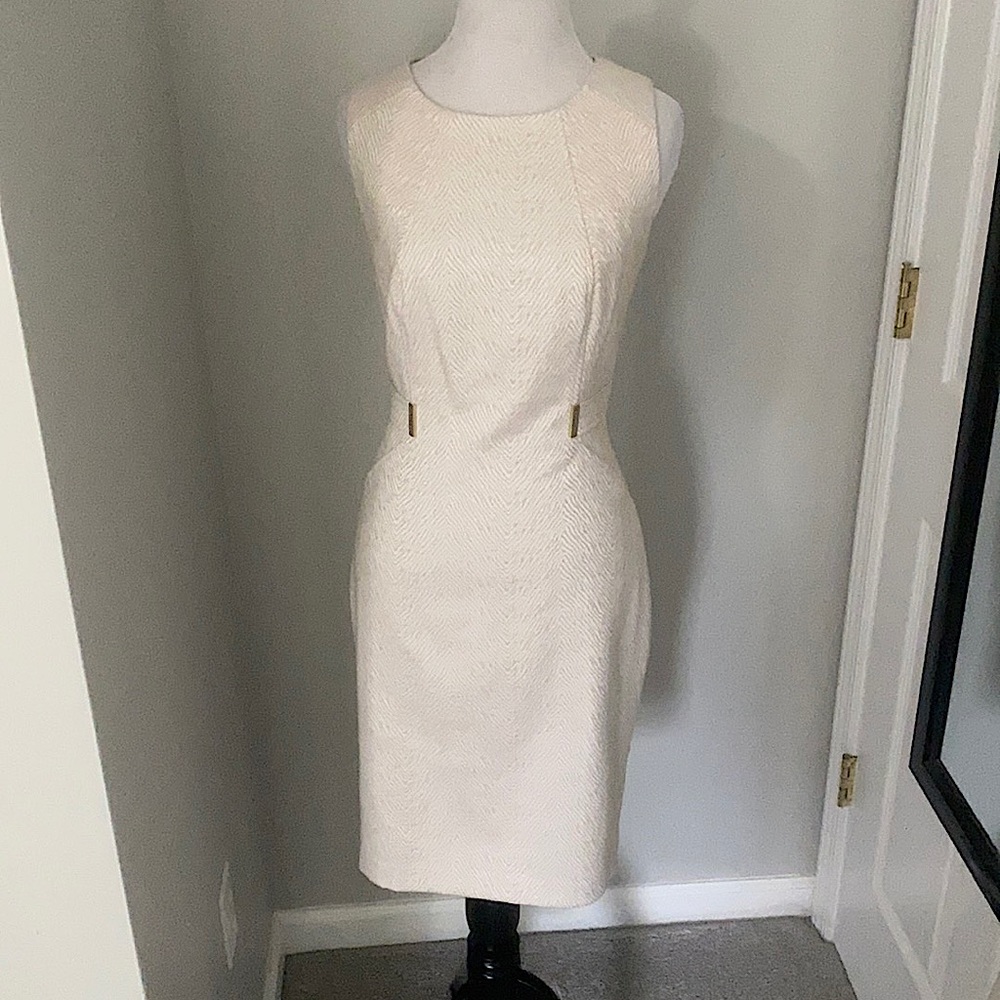 Calvin Klein Structured DressWith Gold Hardware